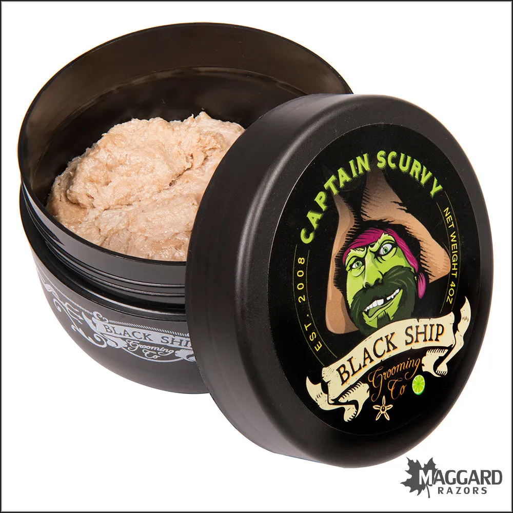 Black Ship Grooming Co. Captain Scurvy Shaving Soap, 4oz