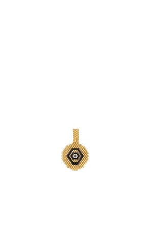 Gold Glass Beaded Charm