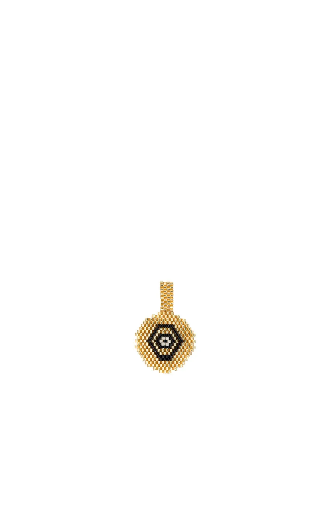 Gold Glass Beaded Charm