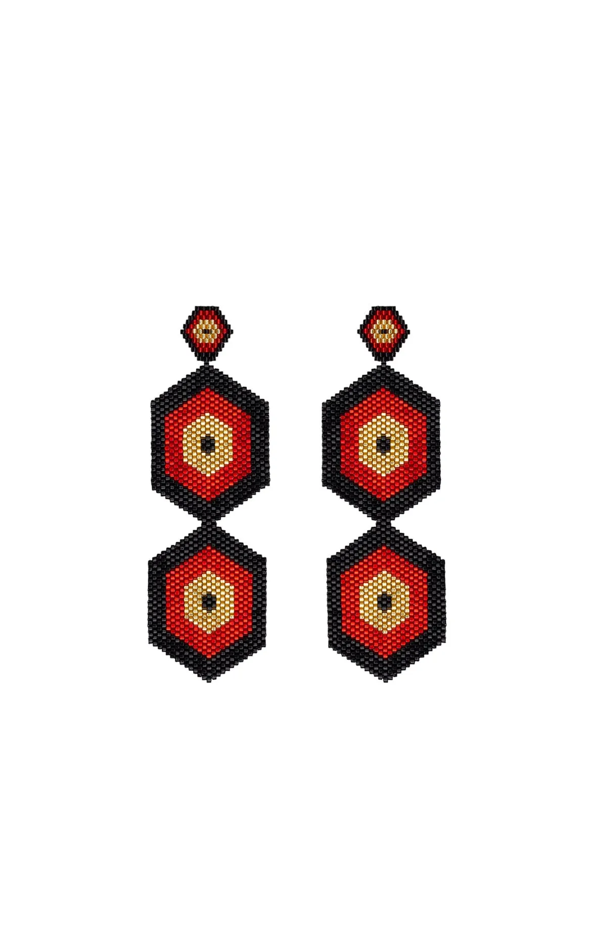 Multicolor Glass Beaded Long Earrings